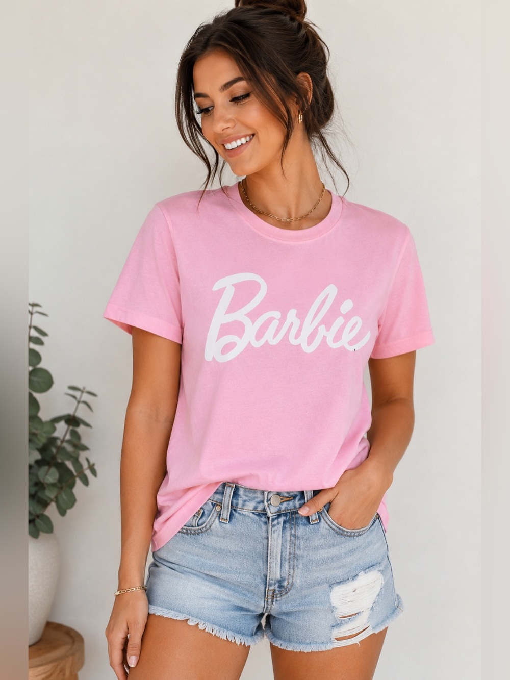 NWT Barbie Pink T-Shirt Top Large